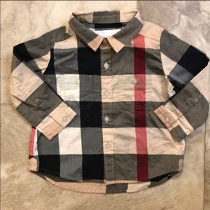 Baby Boy Burberry Button Down Shirt